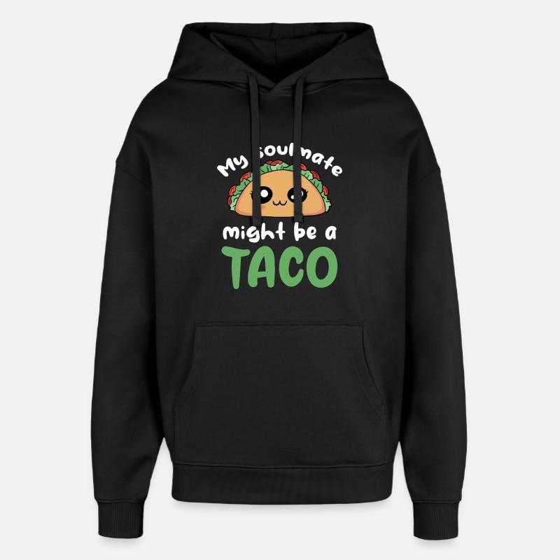 Min sjel-taco - Stanley/Stella Oversized Hettegenser unisex - svart