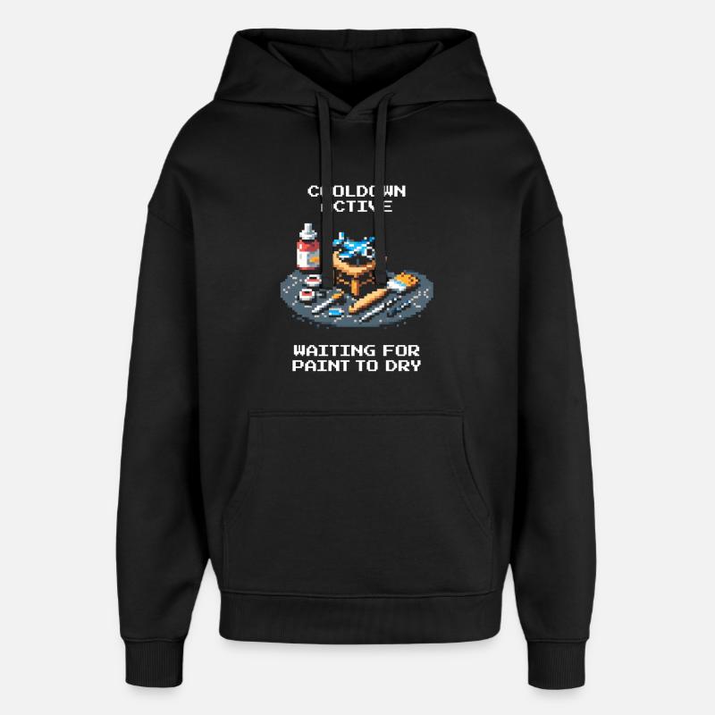 Cooldown: Paint Dries | Miniatures - Oversized Unisex Hoodie by Stanley/Stella - black
