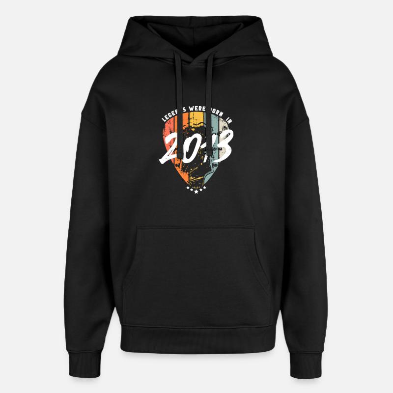 Guitariste Anniversaire Guitare 2013 - Sweat à capuche unisexe Stanley/Stella Oversized - noir