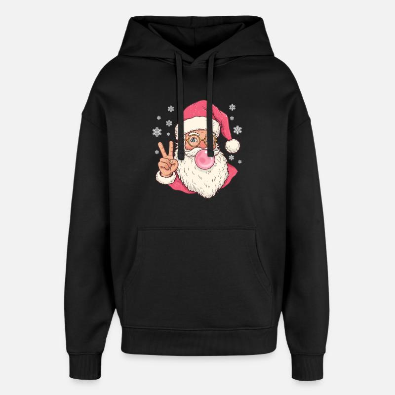 Gomme à mâcher du Père Noël - Sweat à capuche unisexe Stanley/Stella Oversized - noir