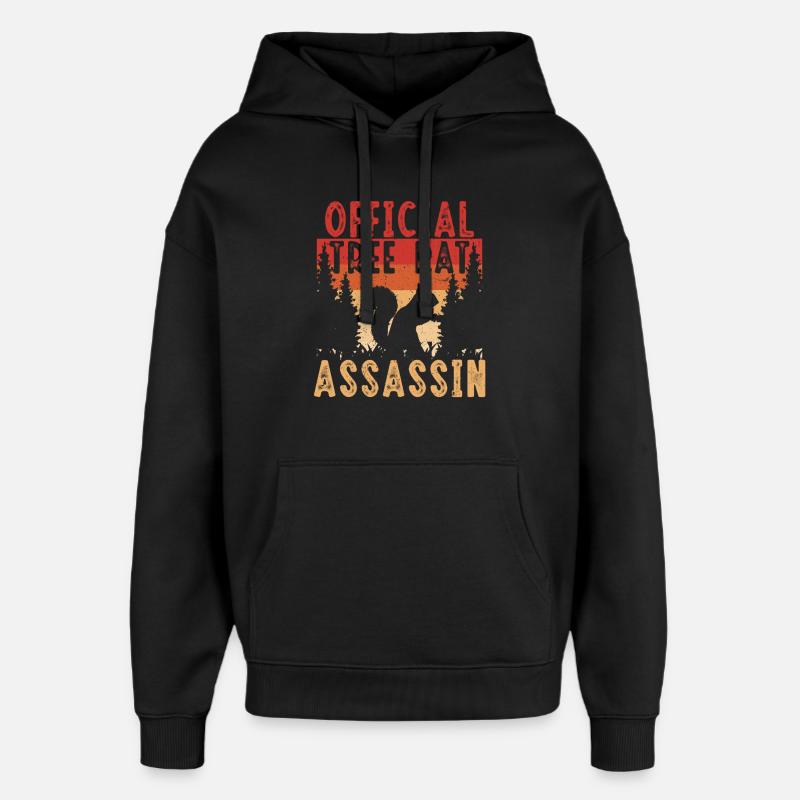 Eichhörnchenjäger Baumratte - Oversized Unisex Hoodie von Stanley/Stella - Schwarz