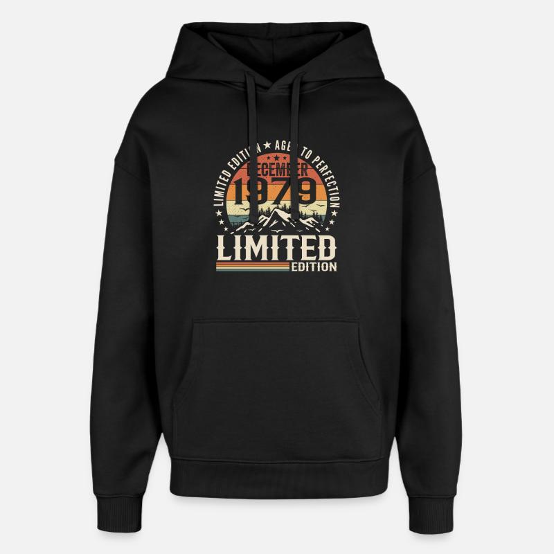 Dezember 1979 - Oversized Unisex Hoodie von Stanley/Stella - Schwarz