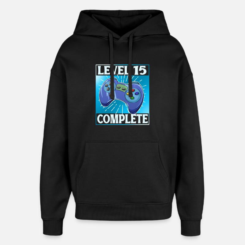 Level 15 Complete - Oversized Unisex Hoodie von Stanley/Stella - Schwarz