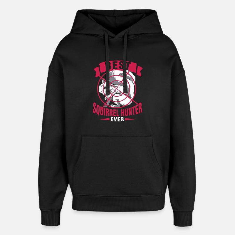 Eichhörnchenjäger Baumratte - Oversized Unisex Hoodie von Stanley/Stella - Schwarz