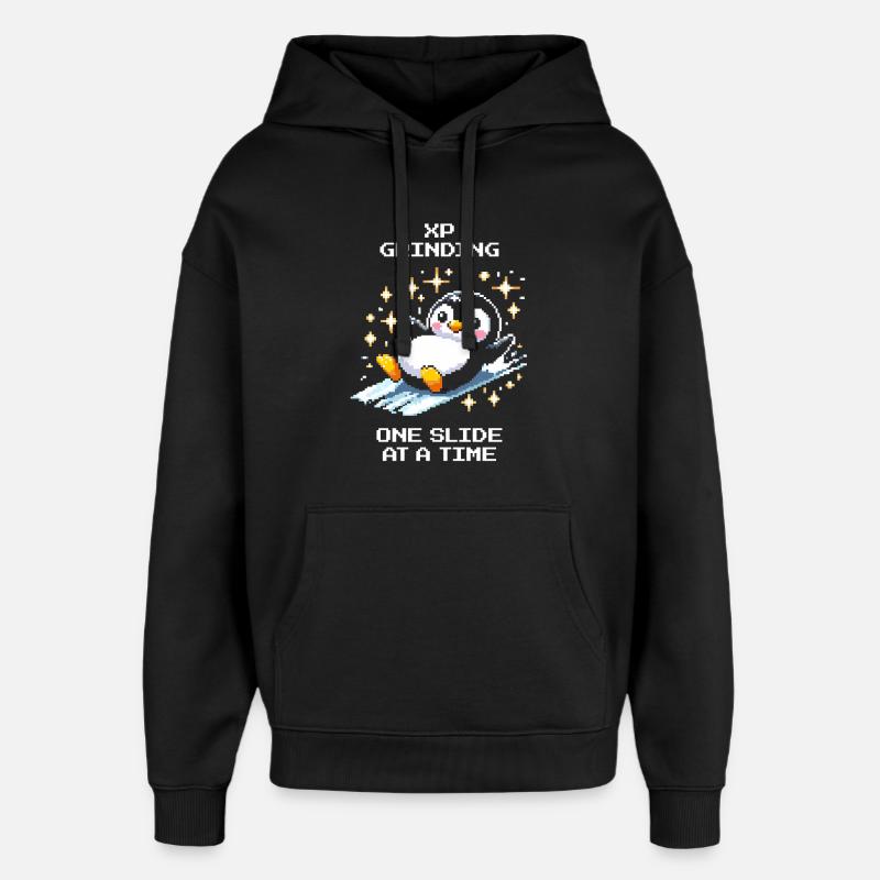 Broyage XP | Diapositive Niveau Humour - Sweat à capuche unisexe Stanley/Stella Oversized - noir