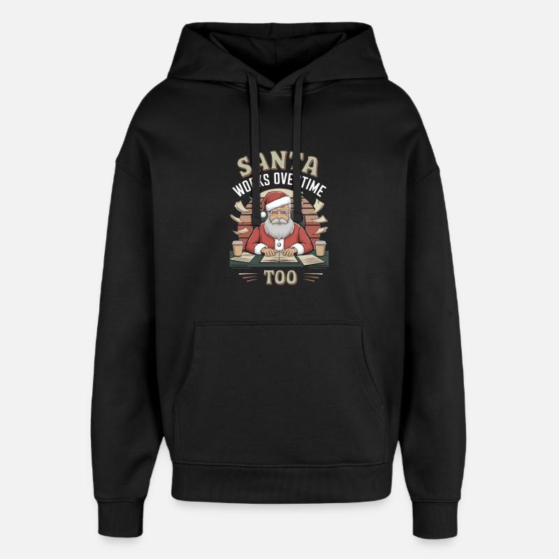 Humour de bureau Noël - Sweat à capuche unisexe Stanley/Stella Oversized - noir