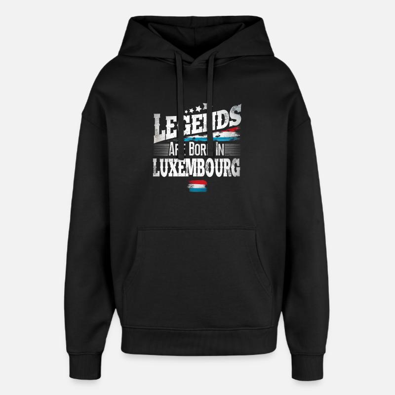 Luxembourg Anniversaire - Sweat à capuche unisexe Stanley/Stella Oversized - noir