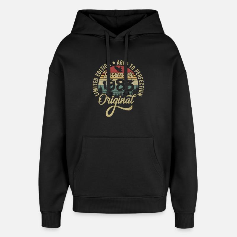 Décembre 1983 - Légende depuis décembre 1983 - Sweat à capuche unisexe Stanley/Stella Oversized - noir