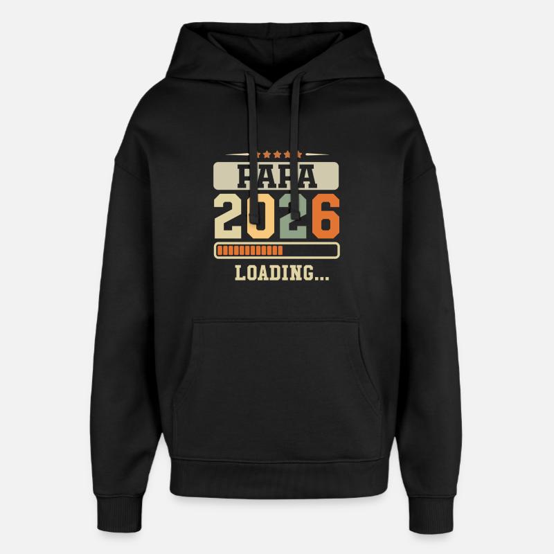 Dad 2026 Loading Future Dad Gift - Oversized Unisex Hoodie by Stanley/Stella - black