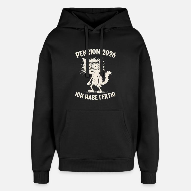 Pension 2026 Retraité - Sweat à capuche unisexe Stanley/Stella Oversized - noir