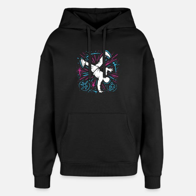 Breakdance Explosion – Danse streetstyle - Sweat à capuche unisexe Stanley/Stella Oversized - noir