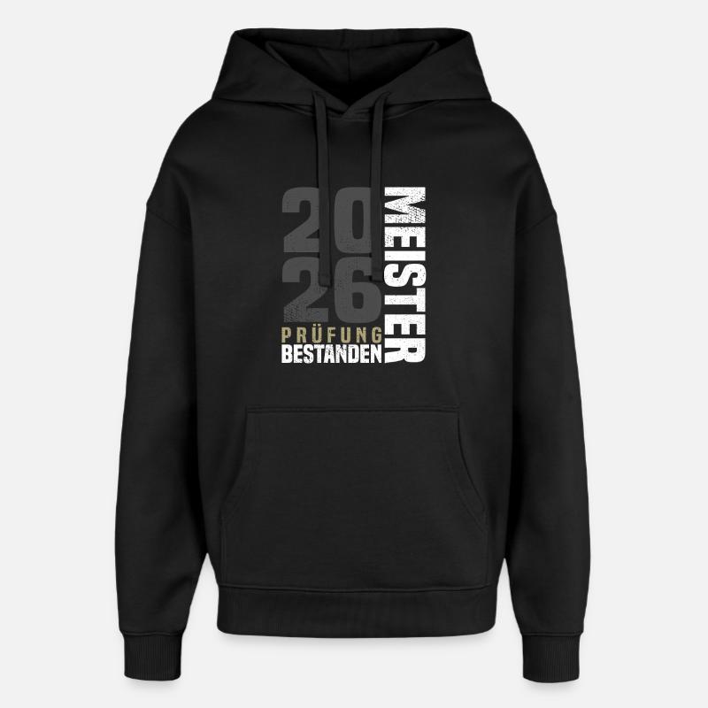 Examen de maître artisan 2026 - Sweat à capuche unisexe Stanley/Stella Oversized - noir