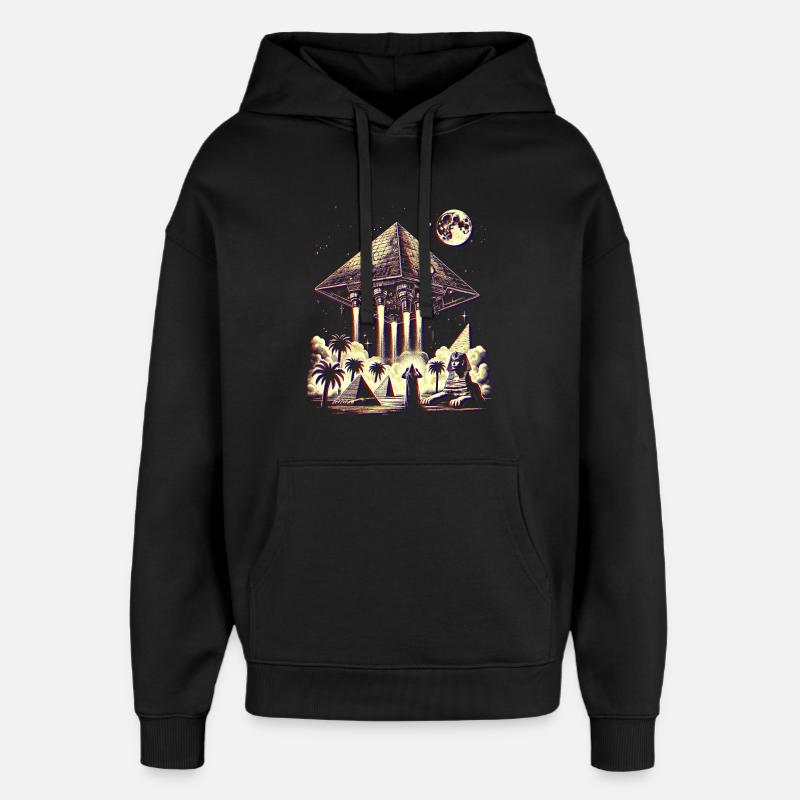 Ancienne pyramide OVNI Mystery Design chemise - Sweat à capuche unisexe Stanley/Stella Oversized - noir
