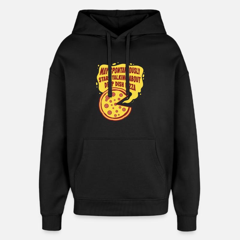 Deep Dish Pizza Chicargo - Oversized Unisex Hoodie by Stanley/Stella - black