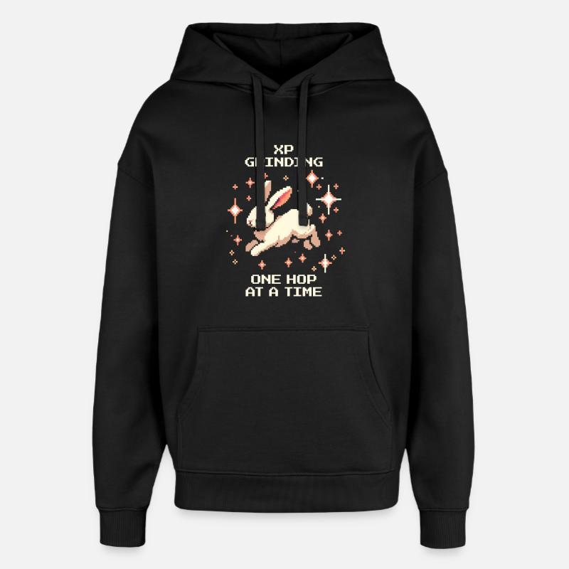 XP Grinding | Hoppel Fortschritt - Oversized Unisex Hoodie von Stanley/Stella - Schwarz