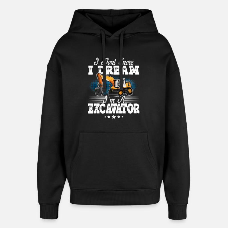 Baggerfahrer - Oversized Unisex Hoodie von Stanley/Stella - Schwarz