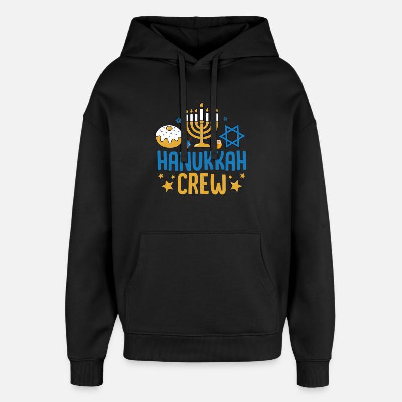 Hanoucca - Sweat à capuche unisexe Stanley/Stella Oversized - noir