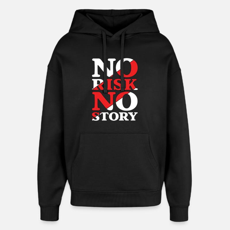 Pas de risque, pas d’histoire - Sweat à capuche unisexe Stanley/Stella Oversized - noir