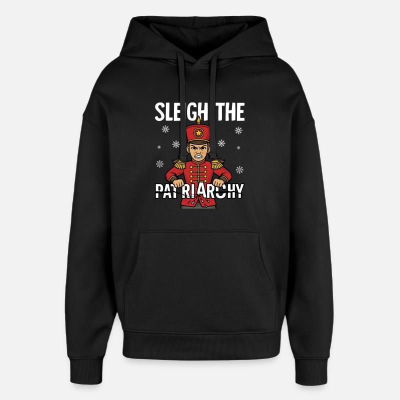 Sleigh Le Patriarcat - Sweat à capuche unisexe Stanley/Stella Oversized - noir
