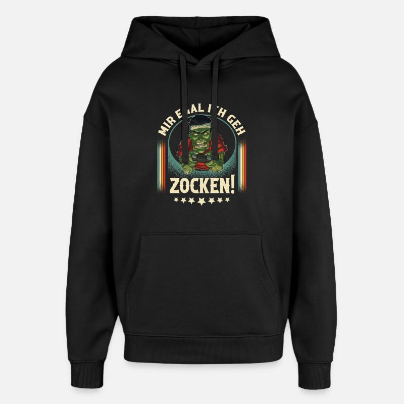 Zombie de jeu - Sweat à capuche unisexe Stanley/Stella Oversized - noir