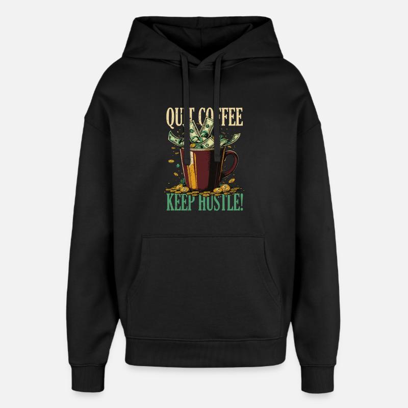 Kaffeeentzug Koffeinfrei Ex-Kaffeetrinker - Oversized Unisex Hoodie von Stanley/Stella - Schwarz