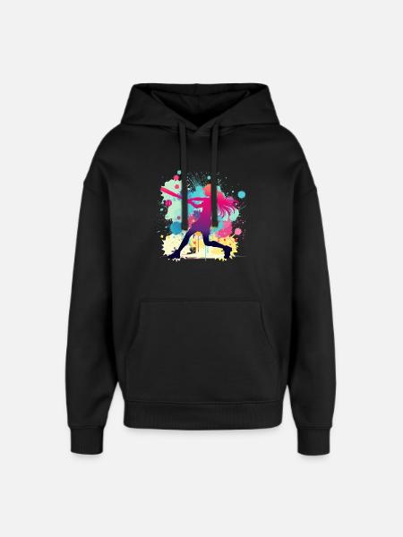 Softballer, Softball, Softball player - Oversized Unisex Hoodie by Stanley/Stella - black