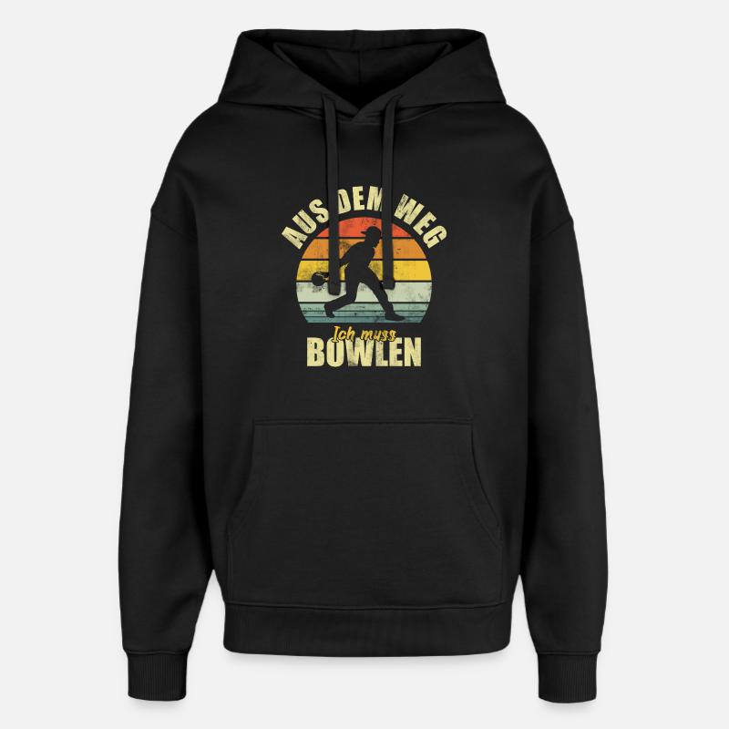 Bowling Bowling Drôle de dicon - Sweat à capuche unisexe Stanley/Stella Oversized - noir