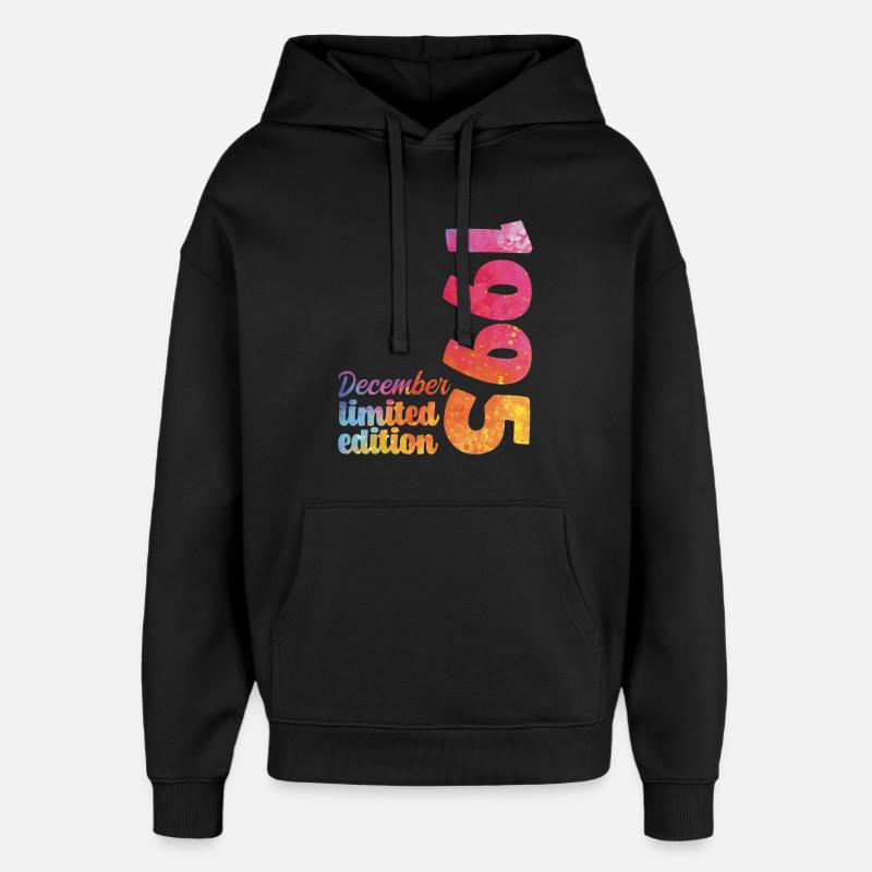 Cadeau D'anniversaire Décembre 1995 Anniversaire - Sweat à capuche unisexe Stanley/Stella Oversized - noir