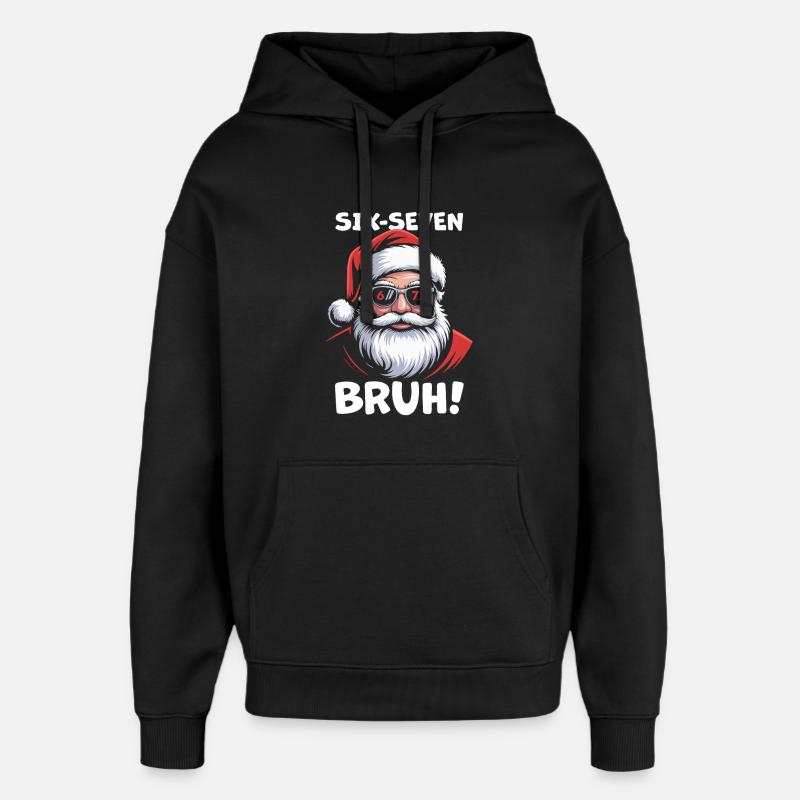 Weihnachtsmann Sechs Sieben - Oversized Unisex Hoodie von Stanley/Stella - Schwarz