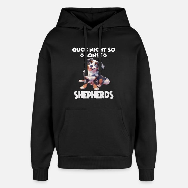 Australian Shepherd T Gassi Hundehalter Aussie - Oversized Unisex Hoodie von Stanley/Stella - Schwarz