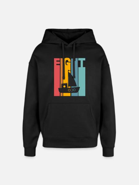 8 years children's birthday ship - Oversized Unisex Hoodie by Stanley/Stella - black