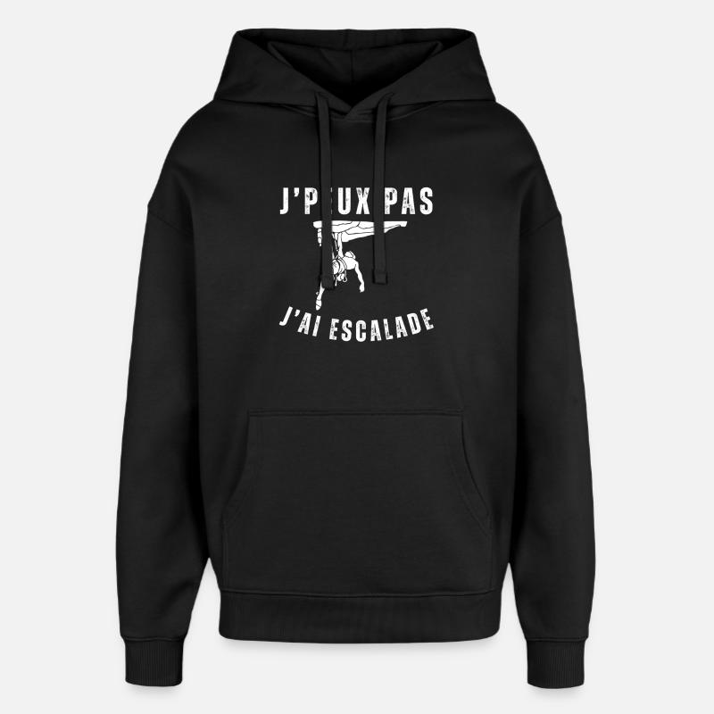 I can't I climbed - Oversized Unisex Hoodie by Stanley/Stella - black