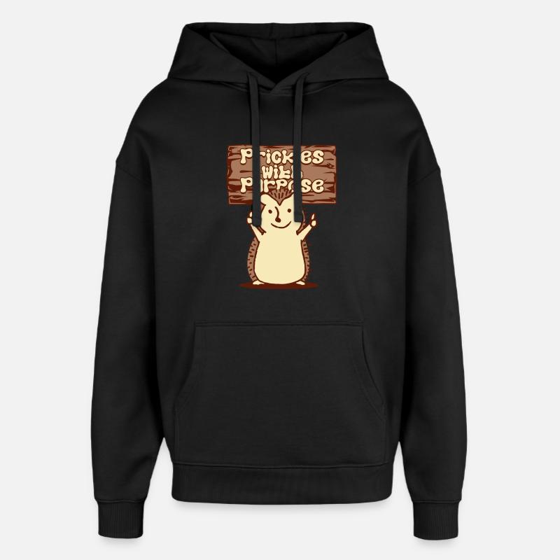 Jour du hérisson tag Igel avec un délibéré - Sweat à capuche unisexe Stanley/Stella Oversized - noir