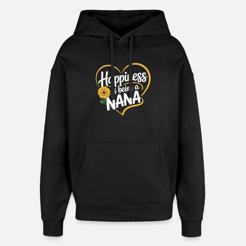 Le bonheur d’être grand-mère - Sweat à capuche unisexe Stanley/Stella Oversized - noir