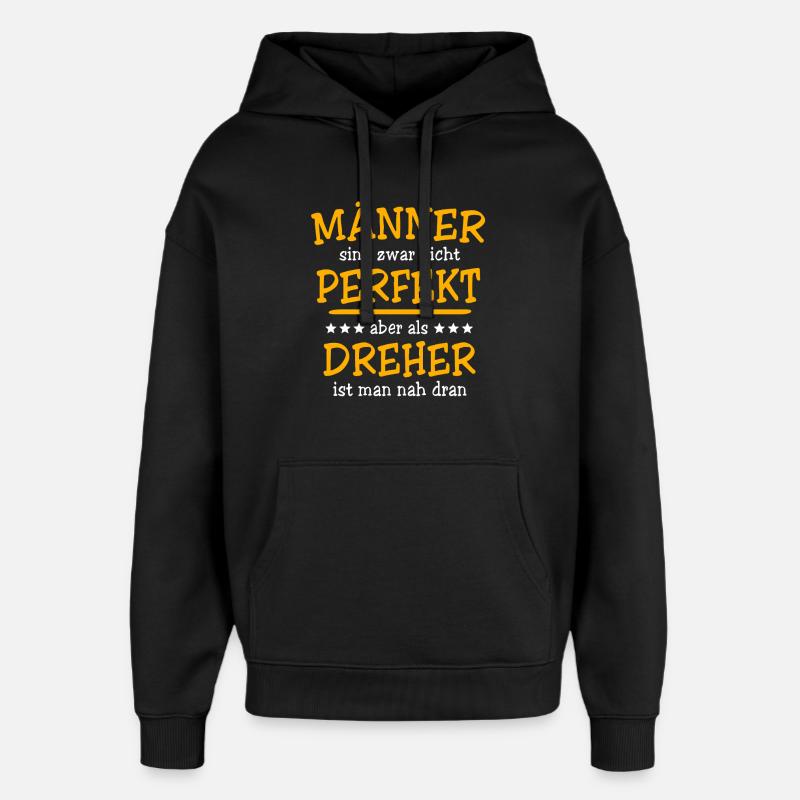 Dictons Dreher - Sweat à capuche unisexe Stanley/Stella Oversized - noir