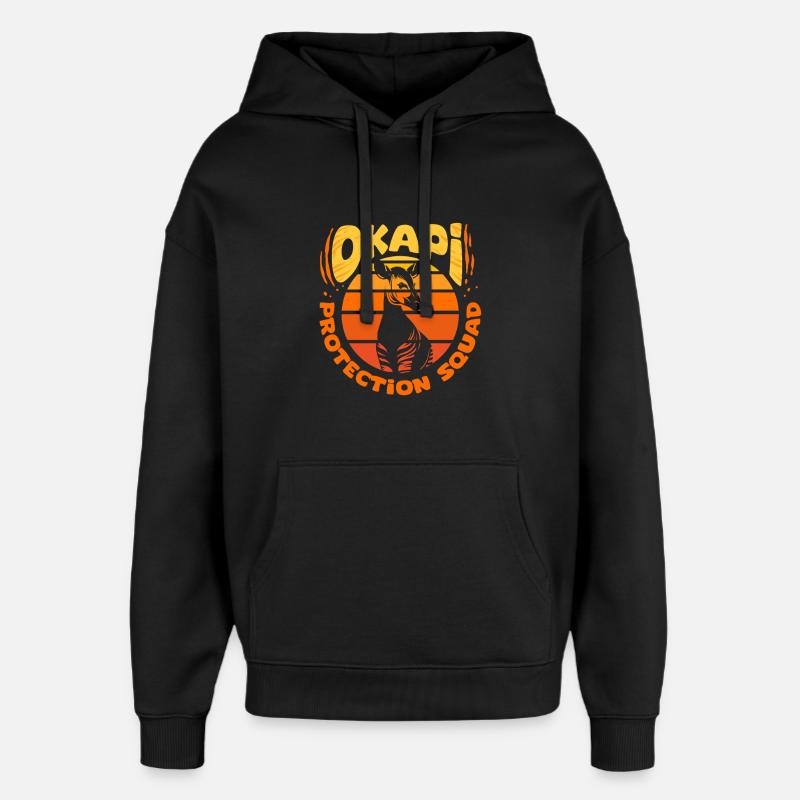 Escouade de protection des Okapis - Sweat à capuche unisexe Stanley/Stella Oversized - noir