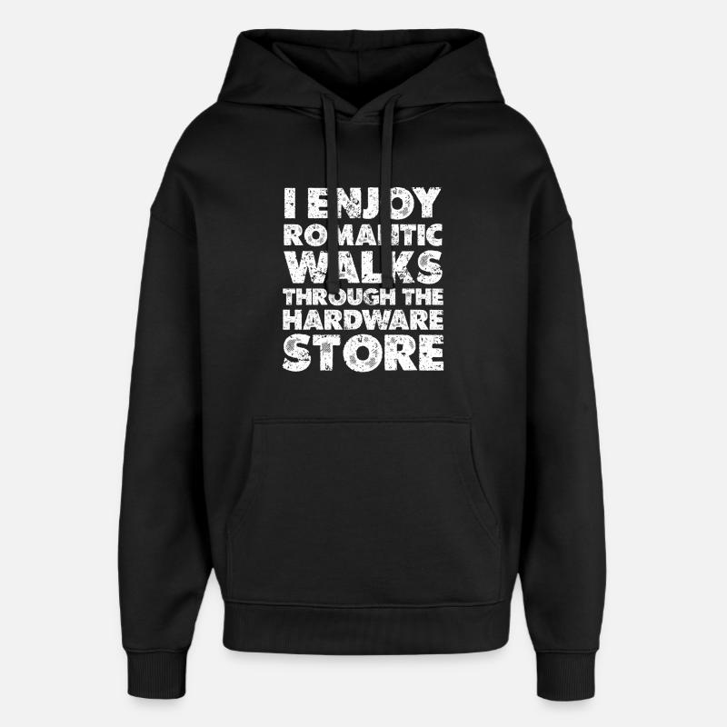 Promenades romantiques dans la quincaillerie - Sweat à capuche unisexe Stanley/Stella Oversized - noir