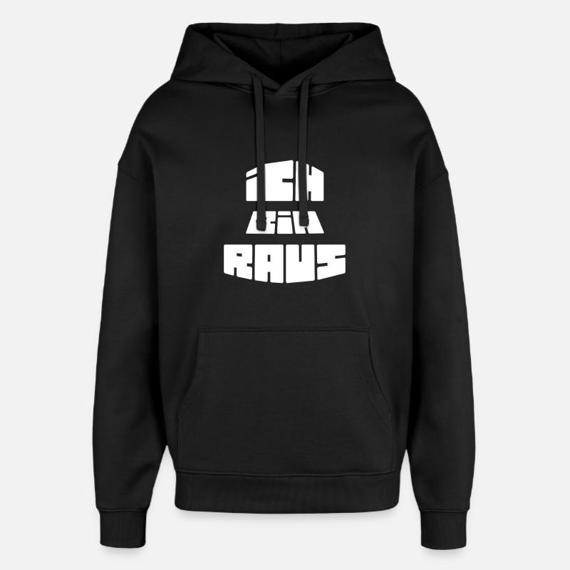 Je me retire - Sweat à capuche unisexe Stanley/Stella Oversized - noir