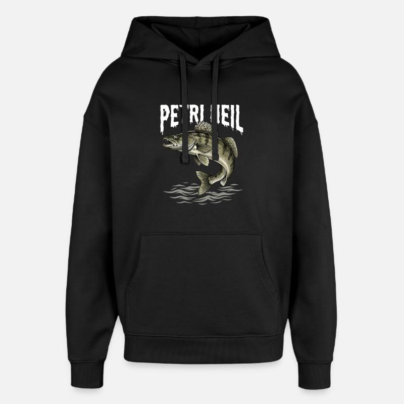 Petri Heil – Zanderjäger - Sweat à capuche unisexe Stanley/Stella Oversized - noir