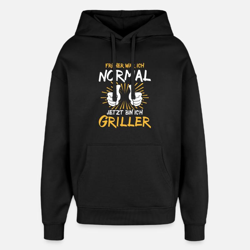 griller disant - Sweat à capuche unisexe Stanley/Stella Oversized - noir