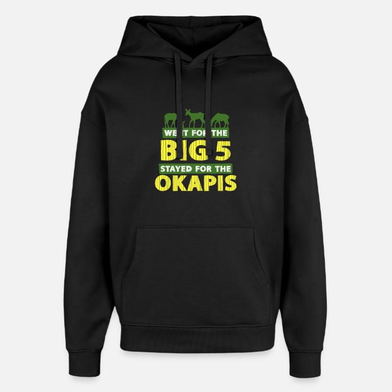 Okapi Tier - Oversized Unisex Hoodie von Stanley/Stella - Schwarz