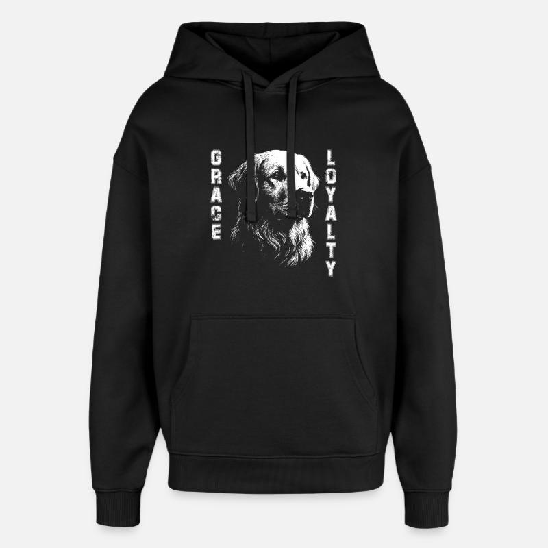 Golden Retriever design stylé - Sweat à capuche unisexe Stanley/Stella Oversized - noir