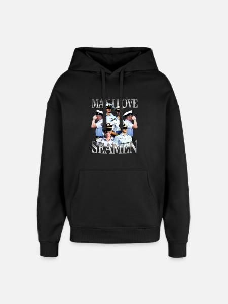 Man I Love Seamen Unwearable Bootleg - Oversized Unisex Hoodie by Stanley/Stella - black