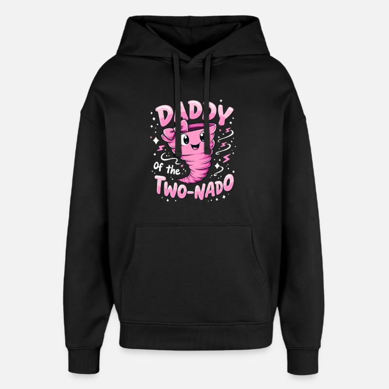 Papa Daddy Two-Nado Rose Tourbillon - Sweat à capuche unisexe Stanley/Stella Oversized - noir