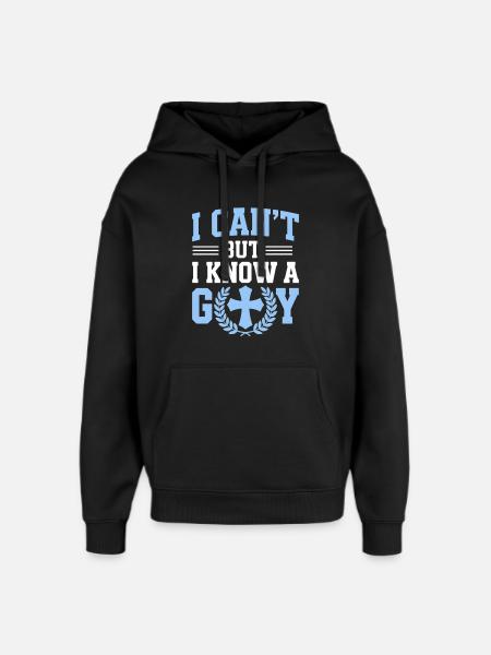 I can't, I know God - Oversized Unisex Hoodie by Stanley/Stella - black