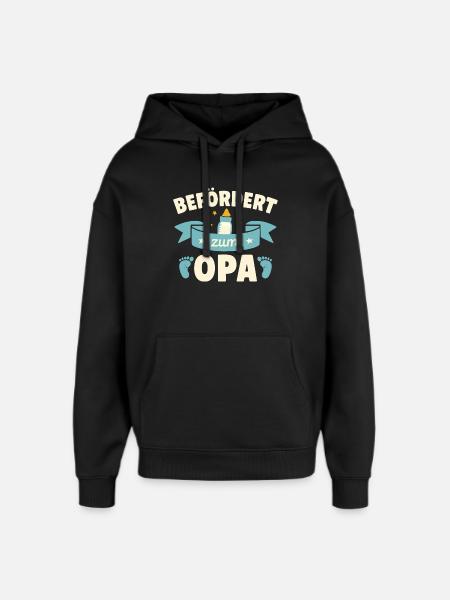 Befördert zum Opa - Oversized Unisex Hoodie von Stanley/Stella - Schwarz
