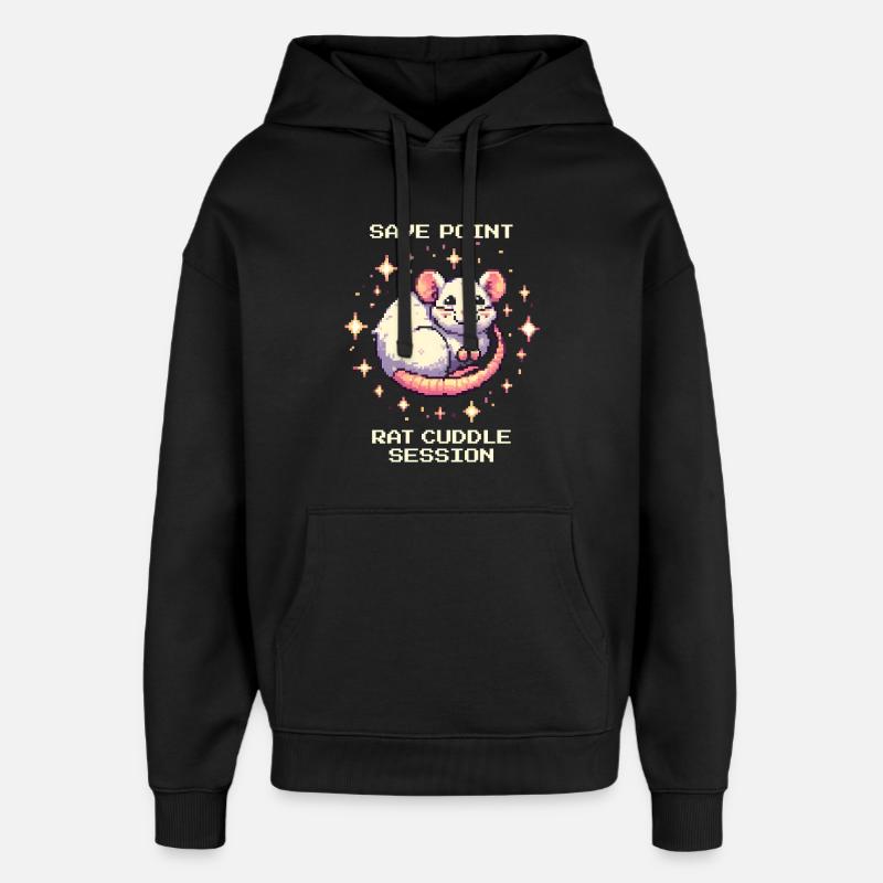 Savepoint: Ratten-Kuschelzeit | Farbratte - Oversized Unisex Hoodie von Stanley/Stella - Schwarz