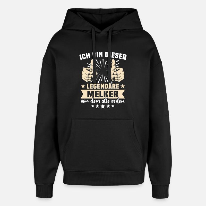 Dictons de Melker - Sweat à capuche unisexe Stanley/Stella Oversized - noir