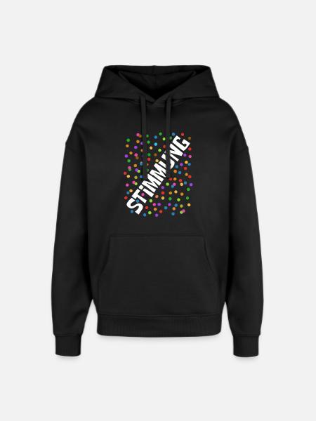 Carnaval - Carnaval - Atmosphère - Confettis - Sweat à capuche unisexe Stanley/Stella Oversized - noir