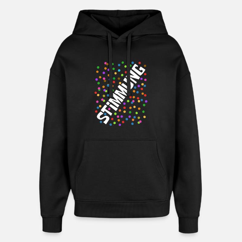Carnaval - Carnaval - Atmosphère - Confettis - Sweat à capuche unisexe Stanley/Stella Oversized - noir